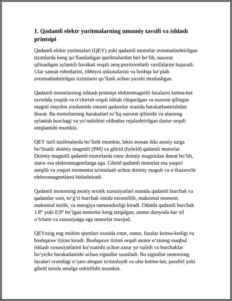 QADAMLI ELEKTR YURITMALARNING TUZILISHI VA ISHLASH PRINSIPI 3