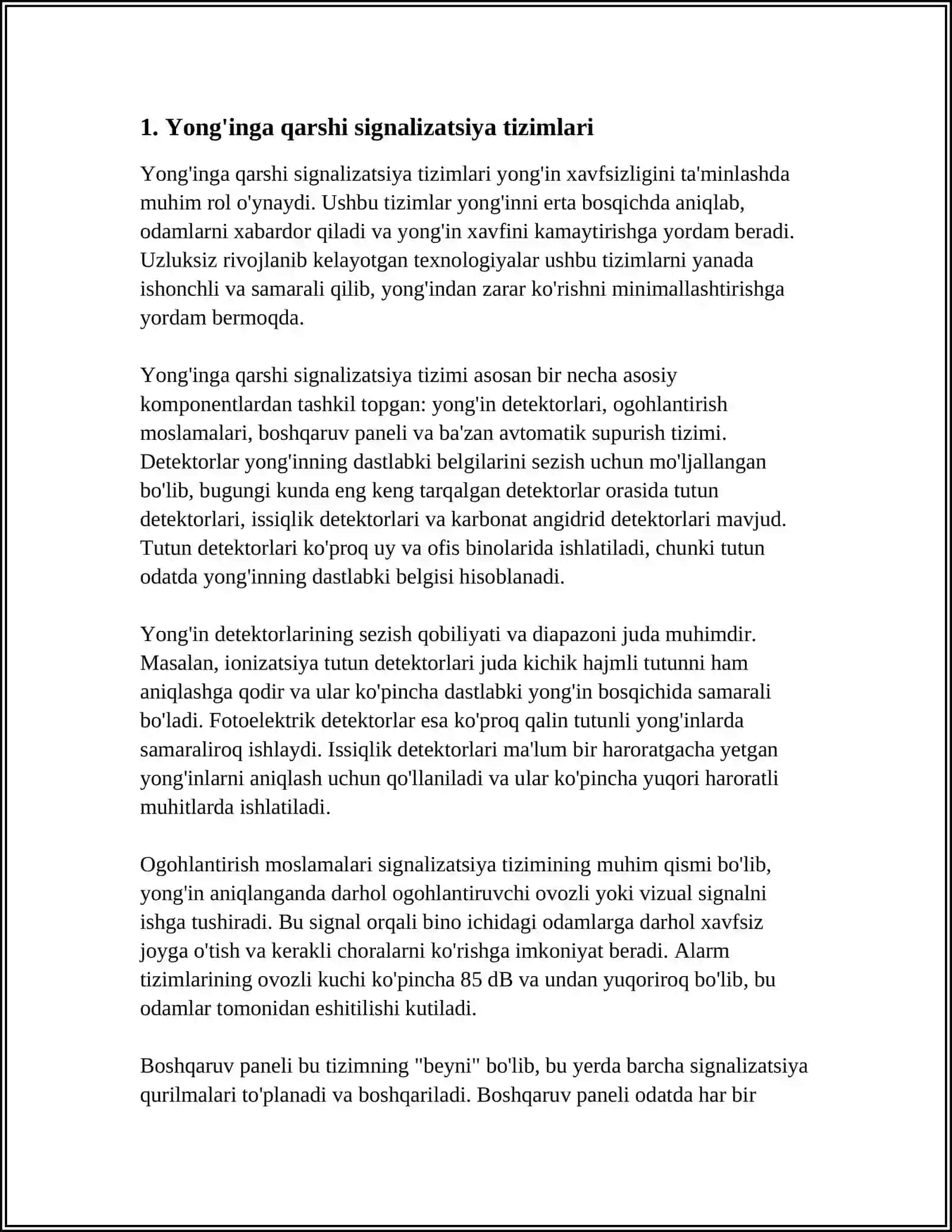 MUSTAQIL ISH Mavzu: О‘T О‘CHIRISH VOSITALARI. YONG‘INGA QARSHI TADBIRLAR 3