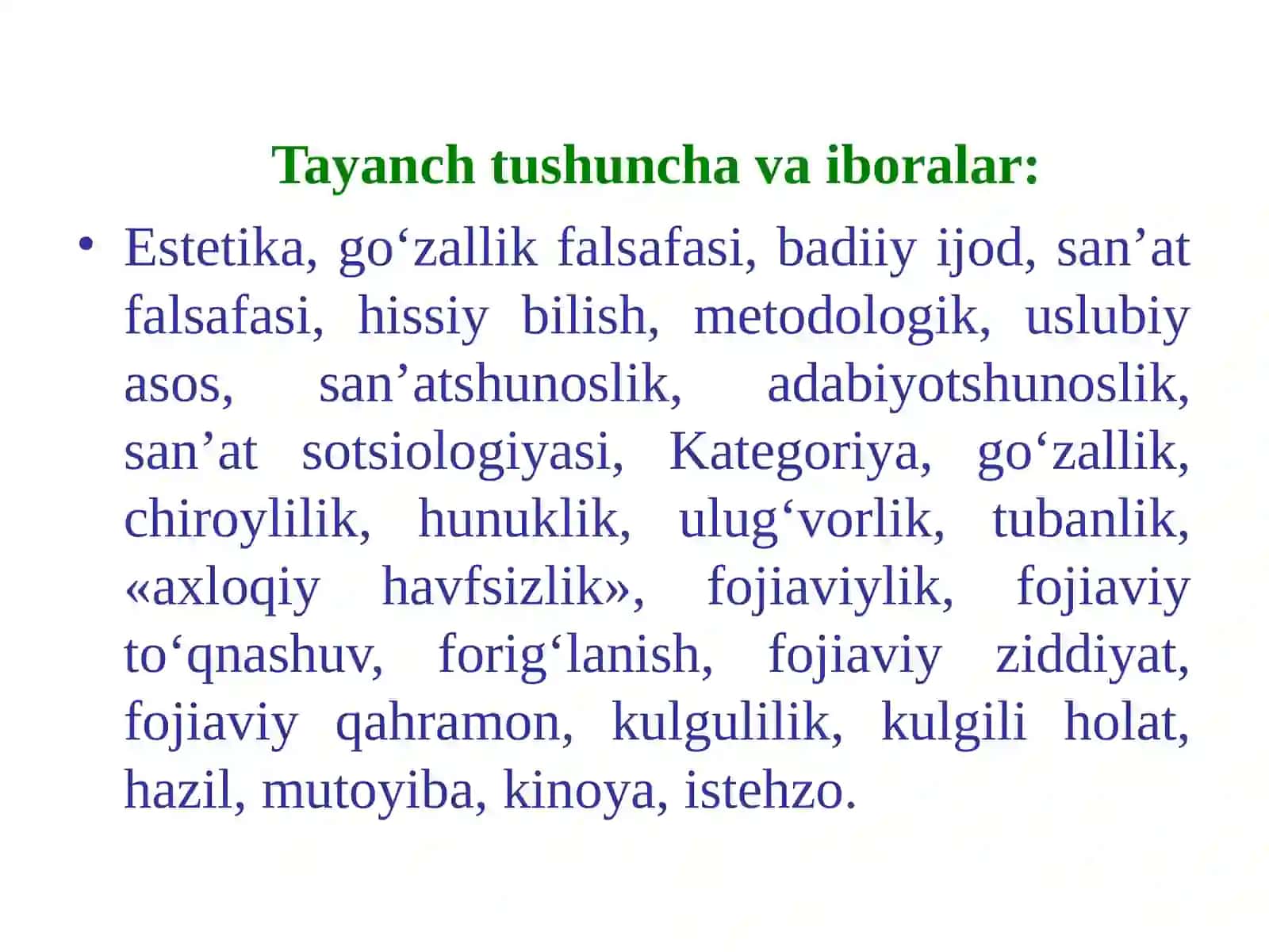 Estetikaning predmeti, maqsadi va vazifalari 3