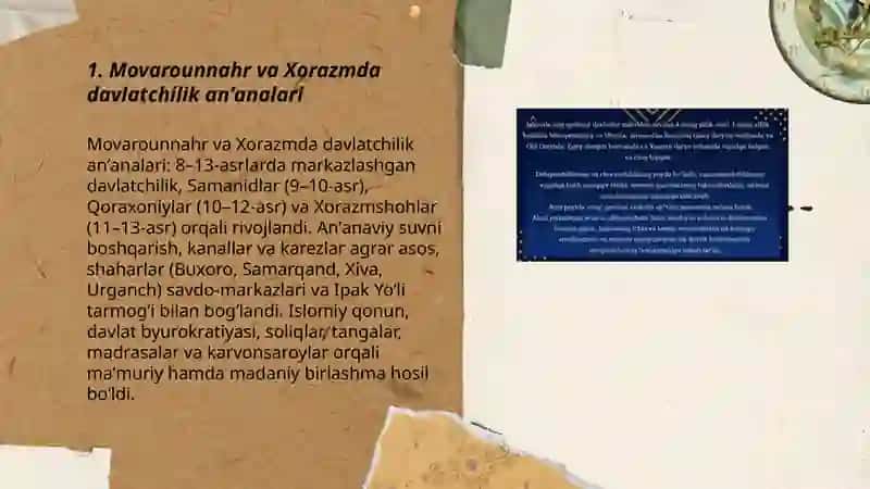 Oʻzbekiston davlatchiligining shakllanish asoslari 3