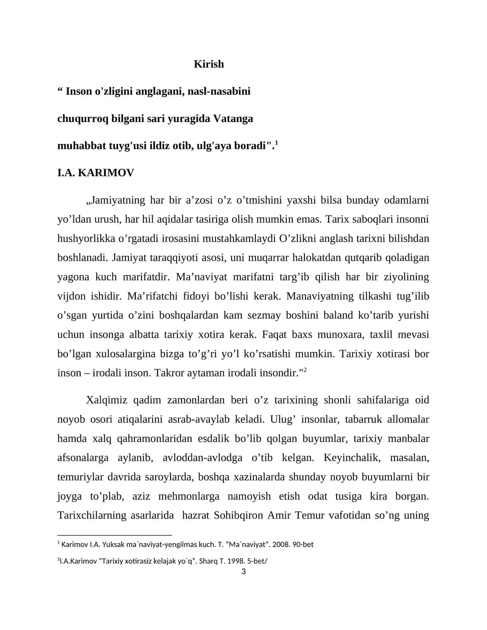 Muzeyshunoslik va Arxivshunoslik fanidan tayyorlagan 3