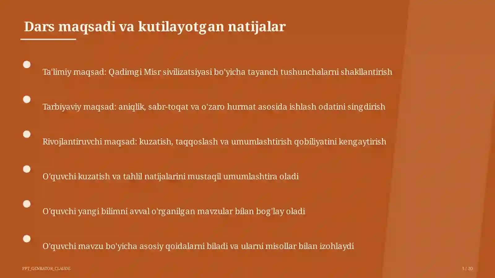 Qadimgi Misr sivilizatsiyasi (6-sinf) 3