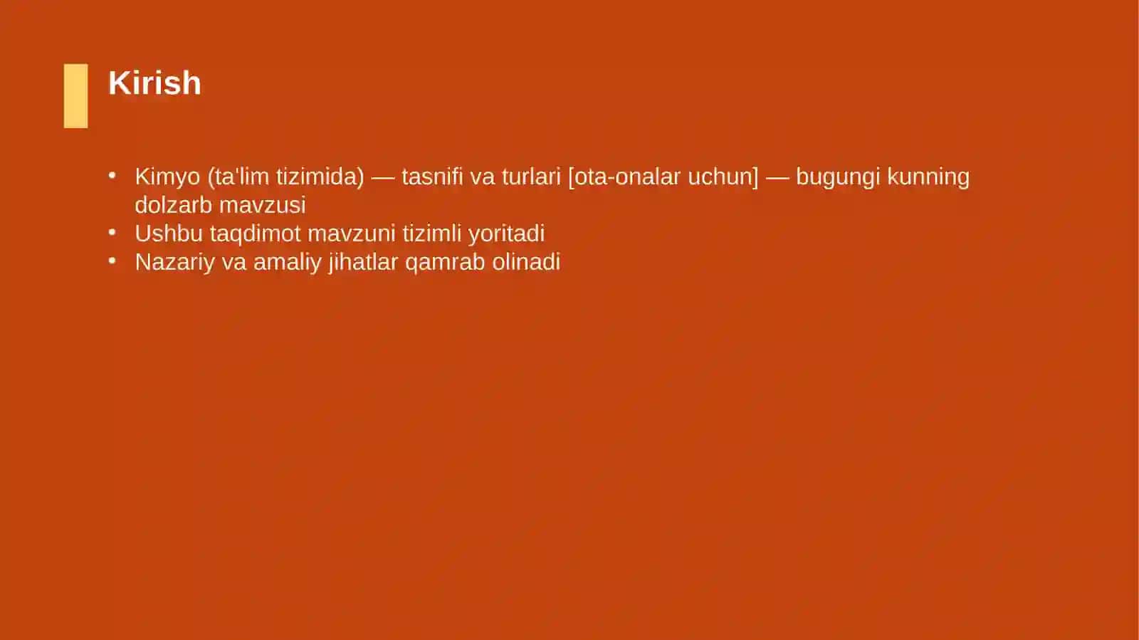 Kimyo (ta'lim tizimida) — tasnifi va turlari [ota-onalar uchun] 3