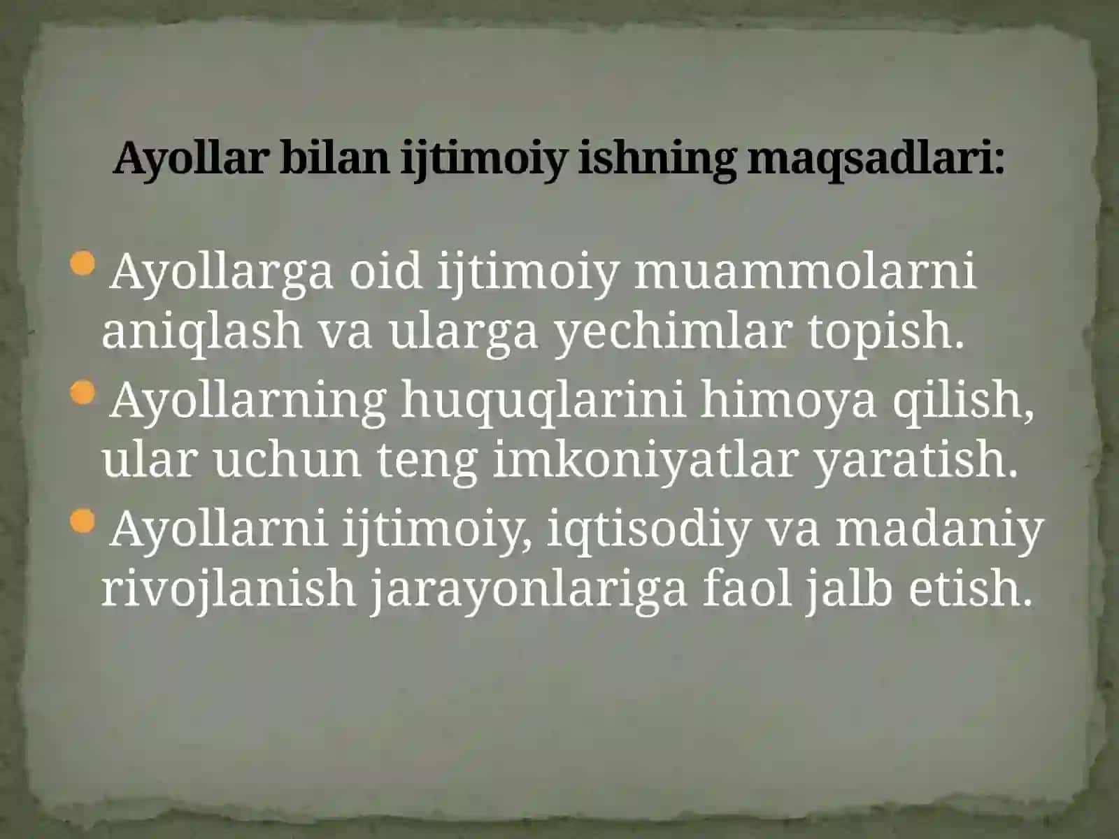 Ayollarbilan ijtimoiyishning maqsadlari 3