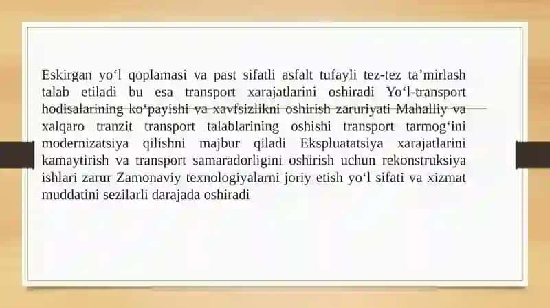 Avtomobil yo’llarini rekonstruksiya qilishda chet el texnologiyalari 3