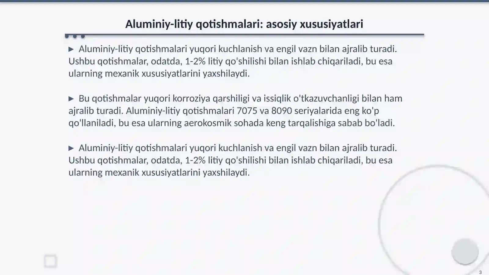 Istiqbolli aluminiy-litiy qotishmalari uchish apparatlari 3
