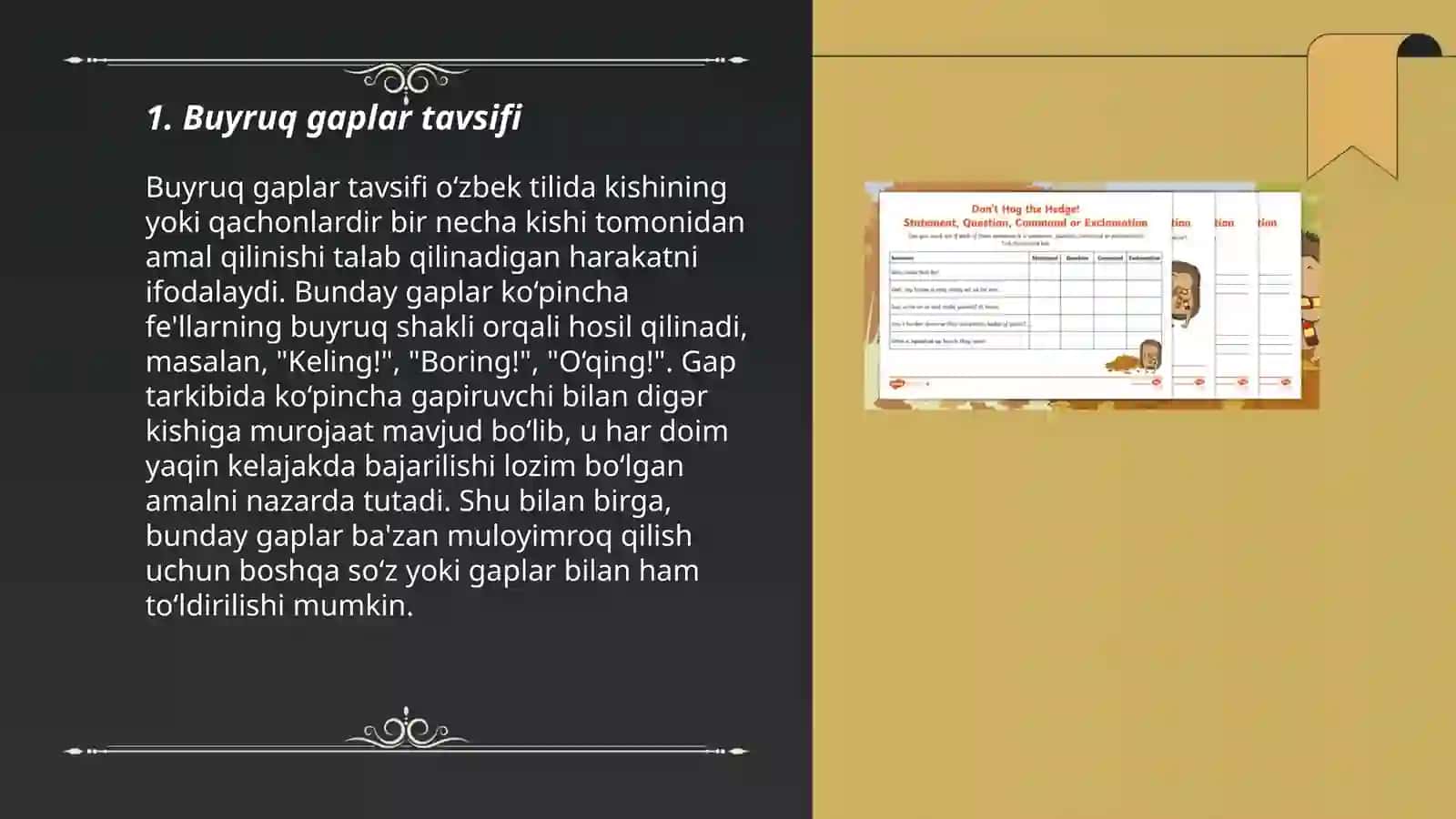 Buyruq gaplar 3