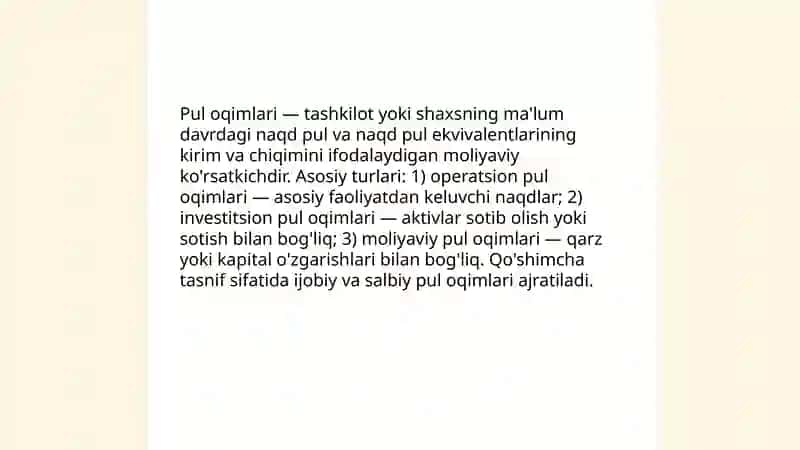 Pul oqimlari 3