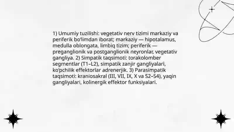 Vegitativ nerv tizimining simpatik va parasimpatik qismi 3