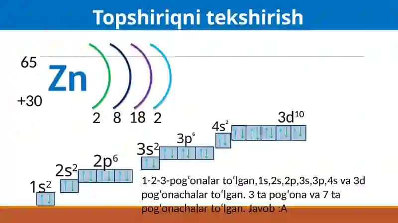 Kvant sonlar.Pauliprinsipi.Hundqoidasi.Klechkovskiyqoidasi. Atomvaionlarningelektronformulalari.Valentelektronlartushunchasi 3