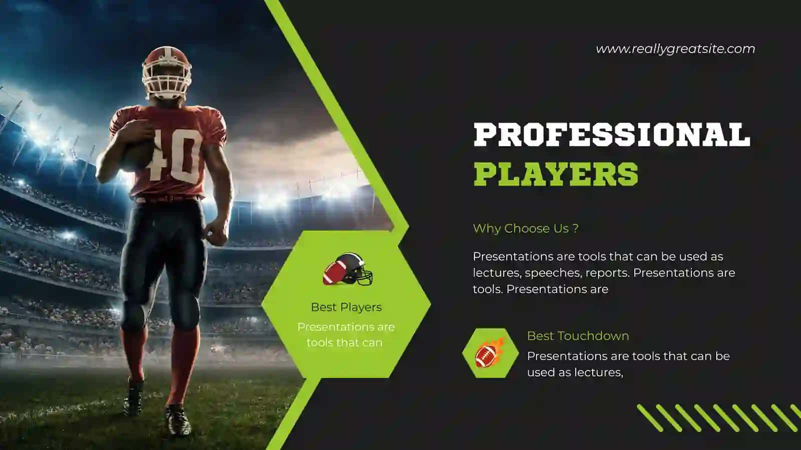 AMERICAN FOOTBALL Modern Presentation Template 3