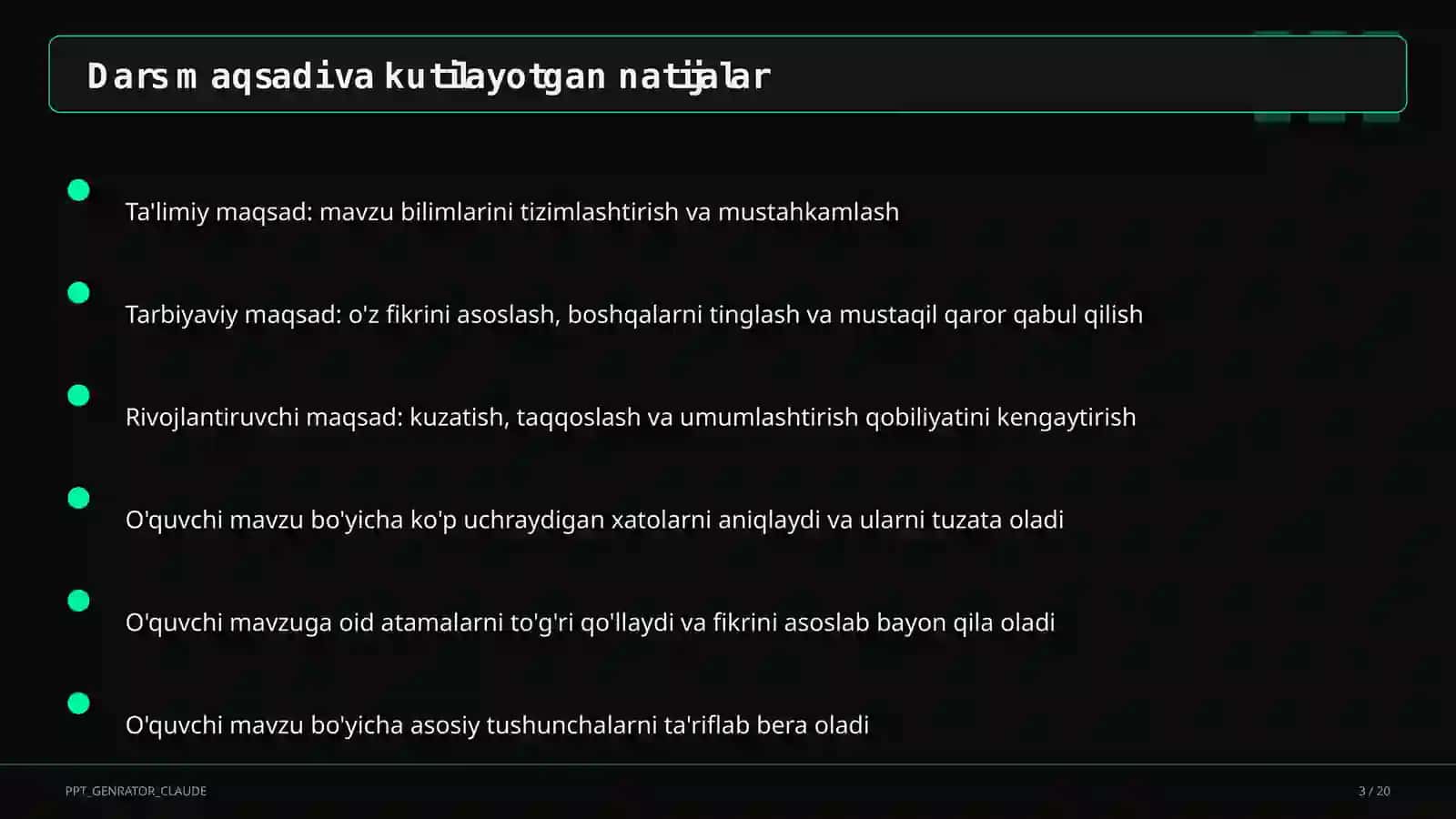 Mexanik tebranishlar va to'lqinlar (9-sinf) 3