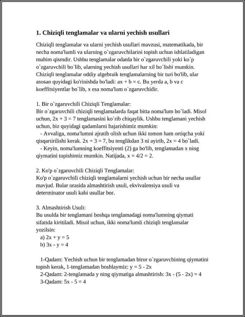 MATEMATIKA FANIDAN TENGLIK VA TENGSIZLIK 3