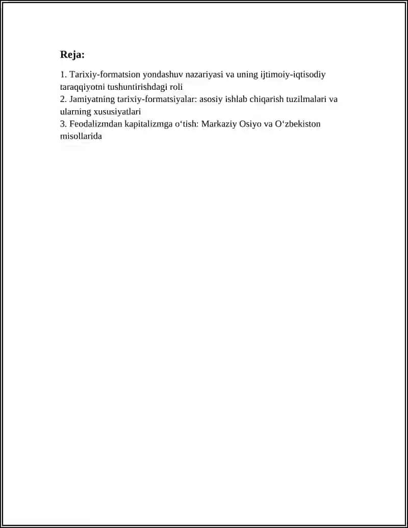 TARIXIY-FORMATSION YONDASHUV ASOSIDA IJTIMOIY-IQTISODIY TARAQQIYOT 3