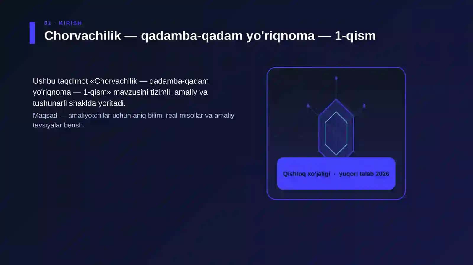 Chorvachilik — qadamba-qadam yo'riqnoma — 1-qism 3