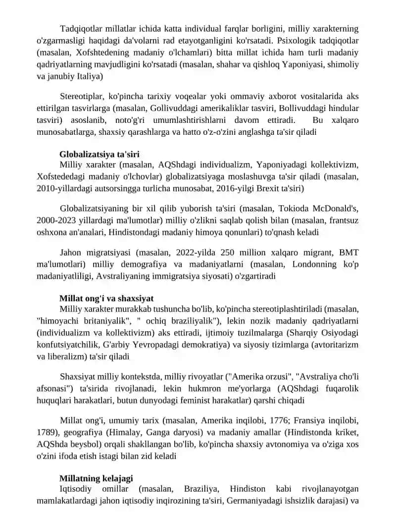Milliy xarakter haqida tushuncha 3