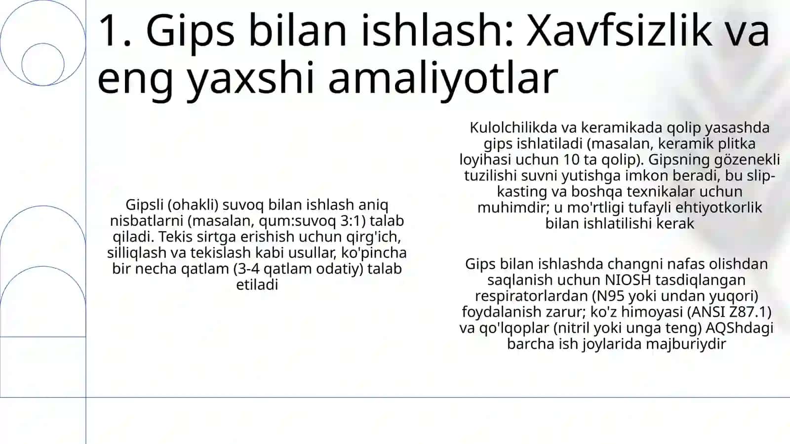 Gips bilan ishlash 3