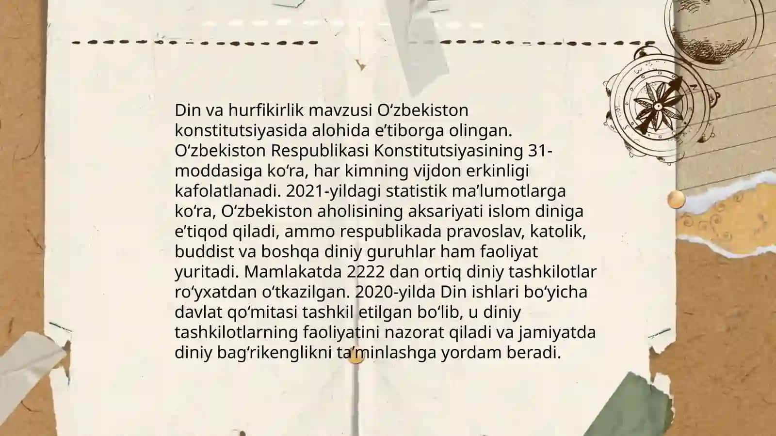 Din va hurfikirlik mavzusida prirzentatsiya tayyorlash 3