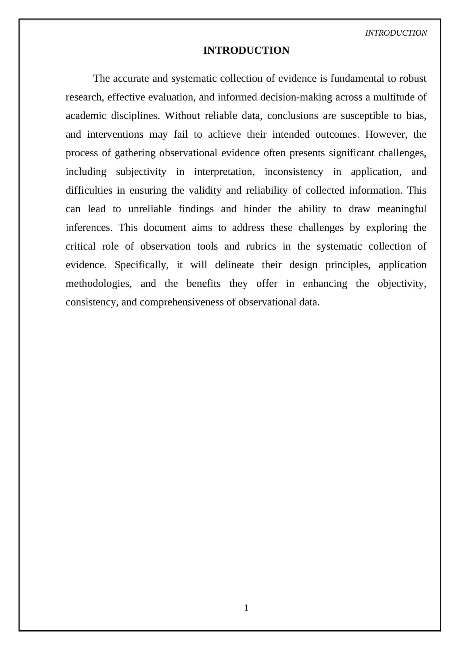Course Work on Using Observation Tools and Rubrics to Collect Evidence 3