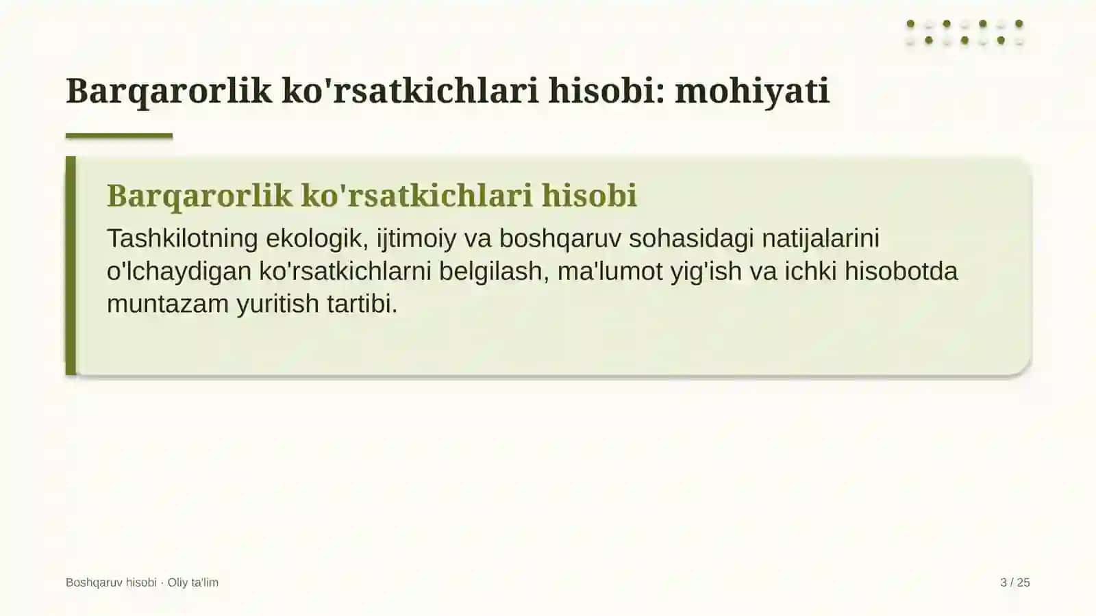 beton zavodlarida barqaror rivojlanish ko'rsatkichlari hisobi 2583 3