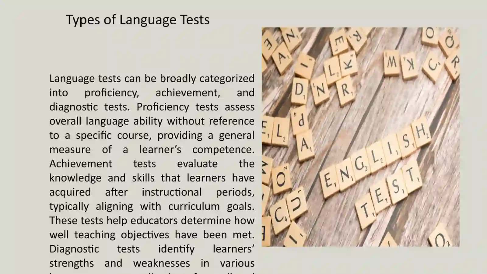 TEST TYPES IN LANGUAGE TEACHING 3