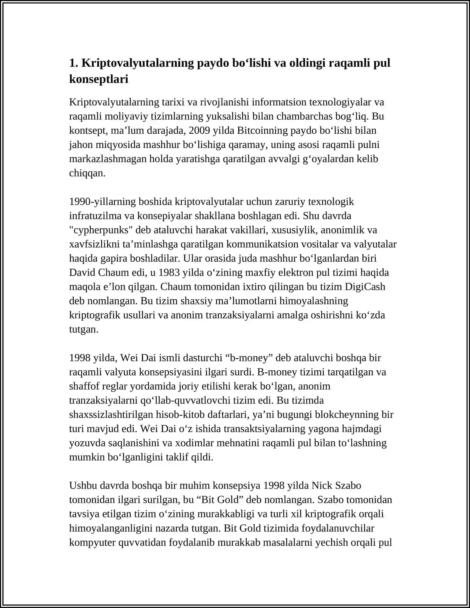 KRIPTAVALYUTALAR:TARIXI VA TASNIFI 3