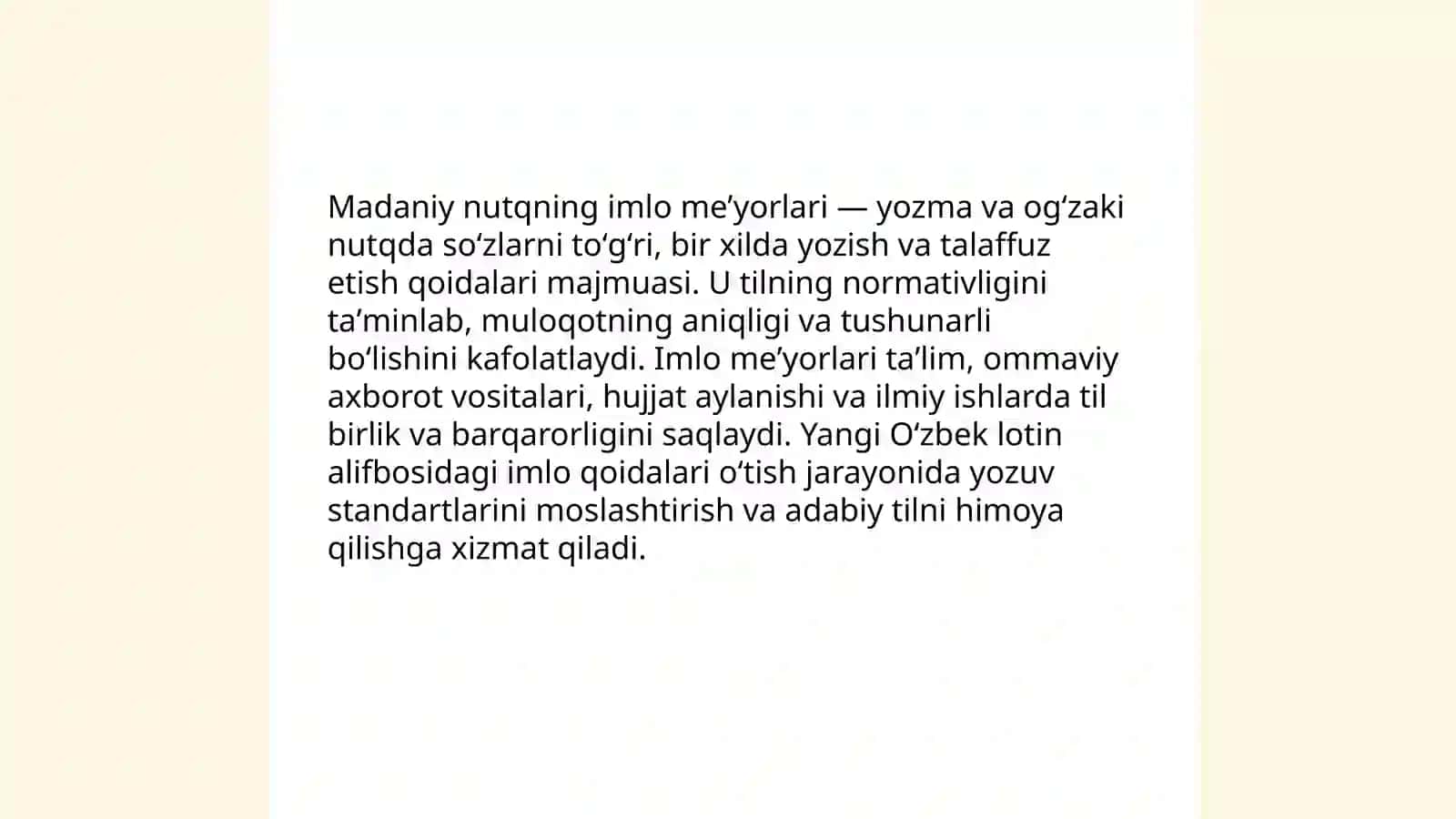 Madaniy nutqning imlo meʼyorlari. Oʻzbek lotin alifbosidagi yangi imlo qoidalari 3