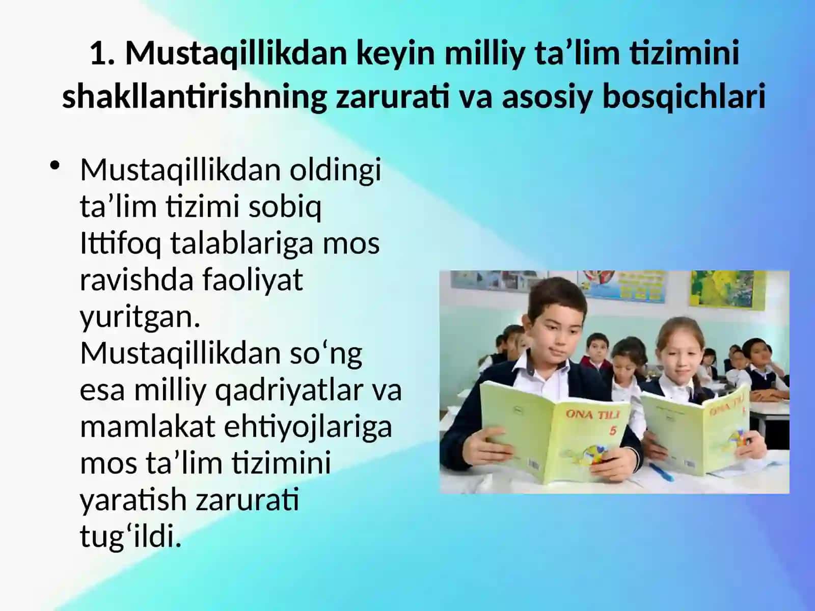 Milliy ta’lim tizimining tashkil etilishi va ilm-fan taraqqiyoti 3