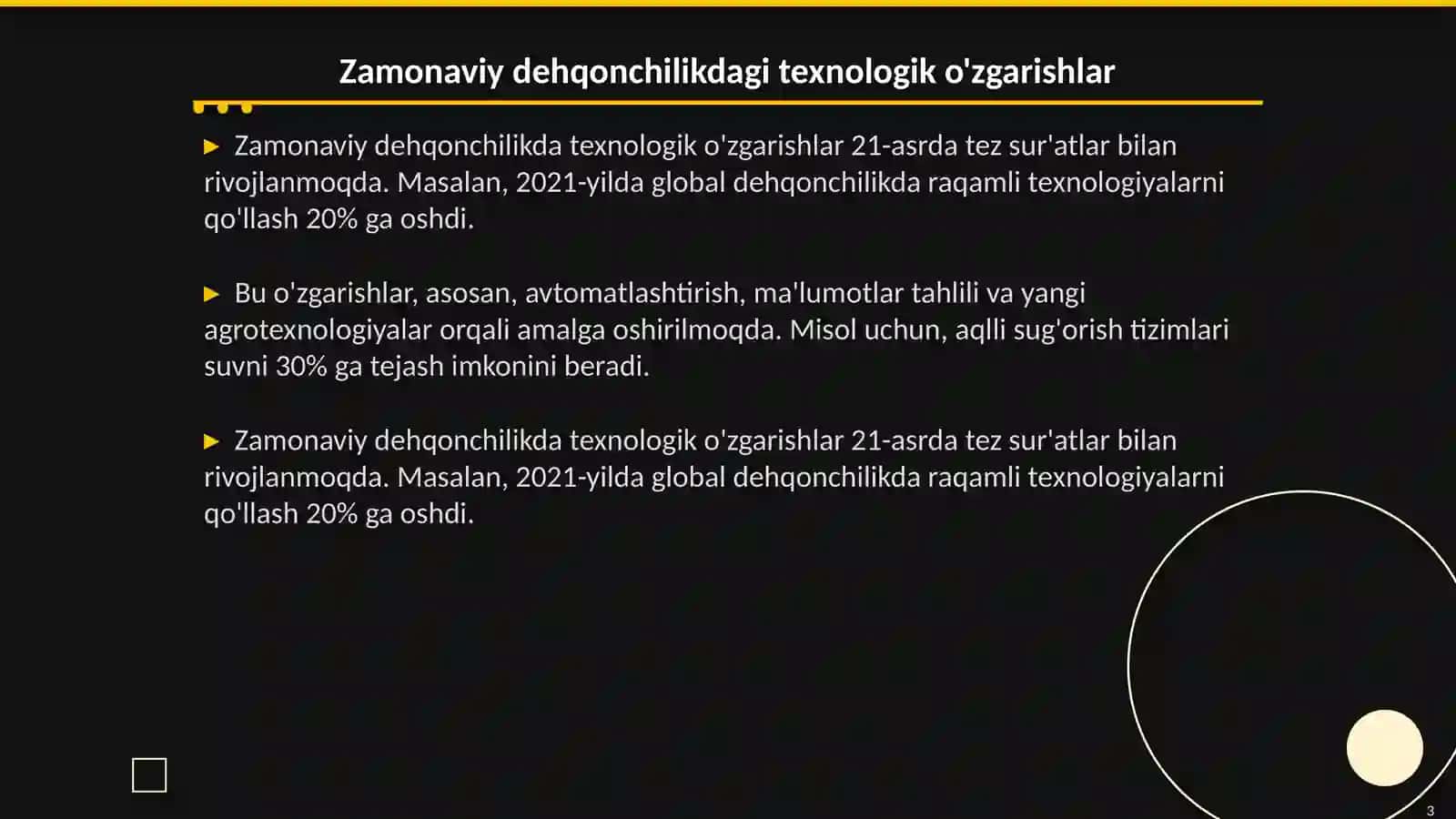 Zamonaviy texnalogiyalarning dehqonchilikga taʼsiri 3