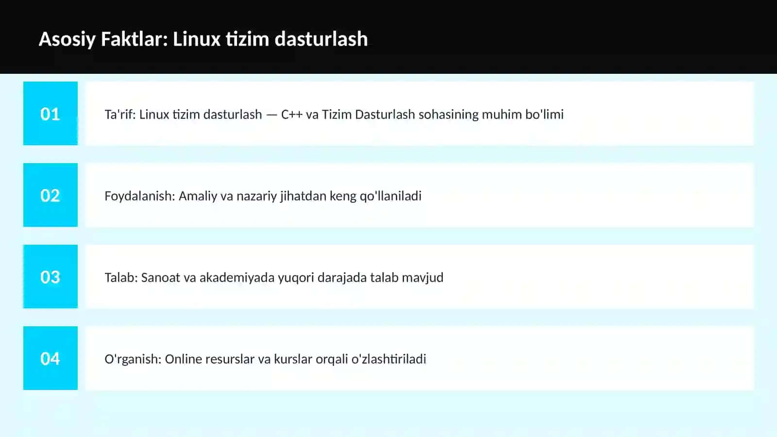 C++ VA TIZIM DASTURLASH 3