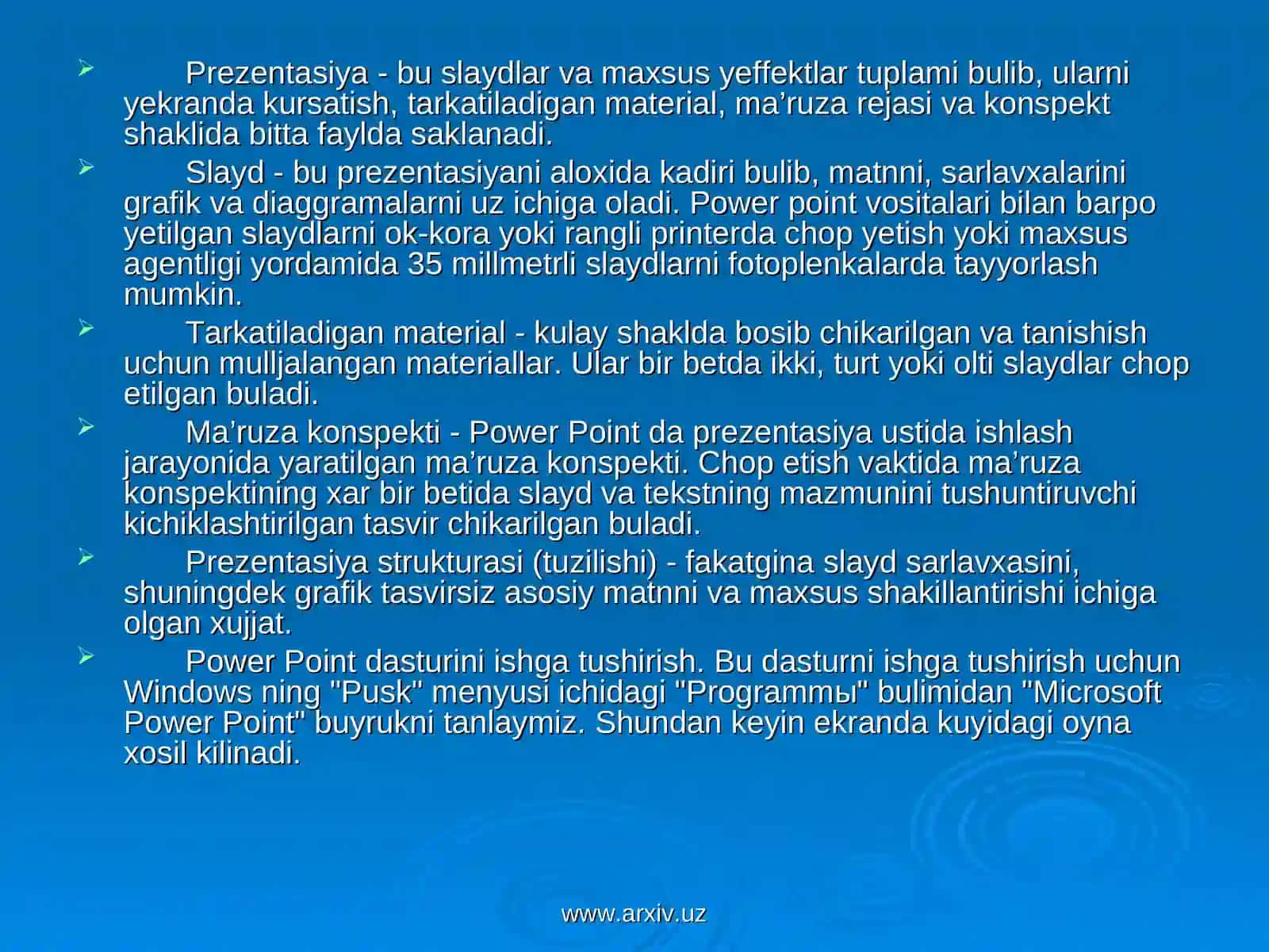 Microsoft Power Point dasturi 3