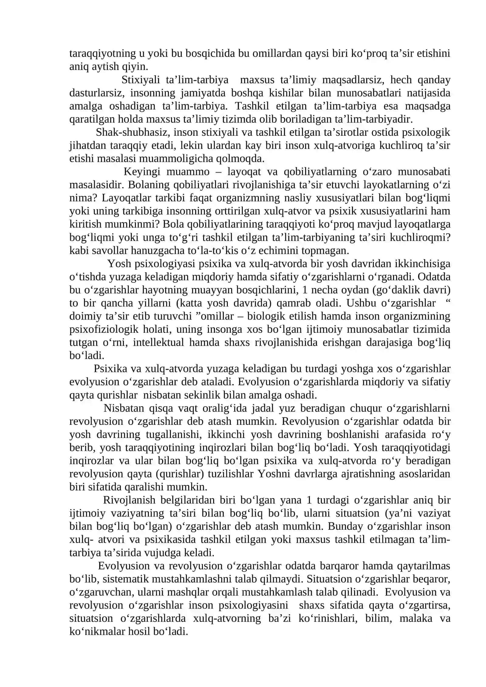 YOSH VA PEDAGOGIK PSIXOLOGIYA FANINING TADQIQOT SOHASI VA MUAMMOLARI.PSIXIK RIVOJLANISH VA UNI DAVRLASHTIRISH MUAMMOSI 3