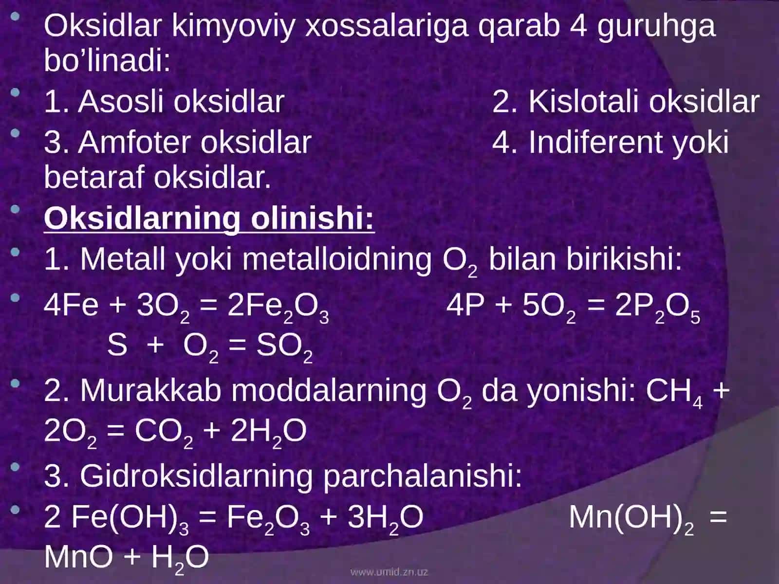 Anorganik birikmalarning asosiy sinflari 3