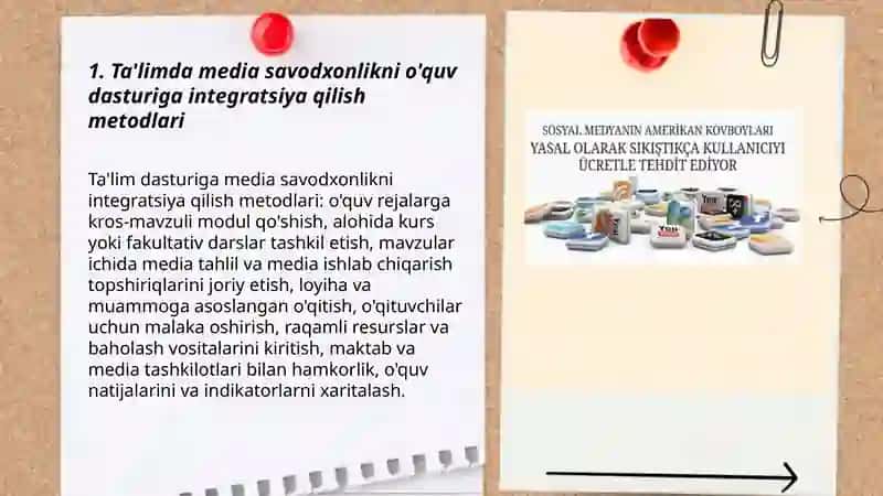 Ta'limda media savodxonlik va axborot madaniyatini qoʼllash metodlari 3