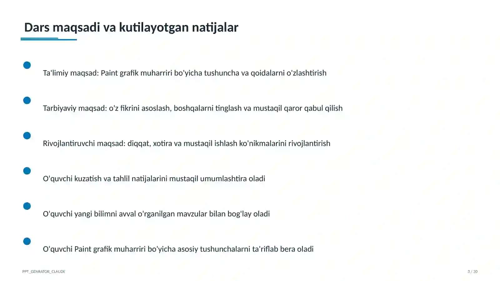 Paint grafik muharriri (5-sinf) 3