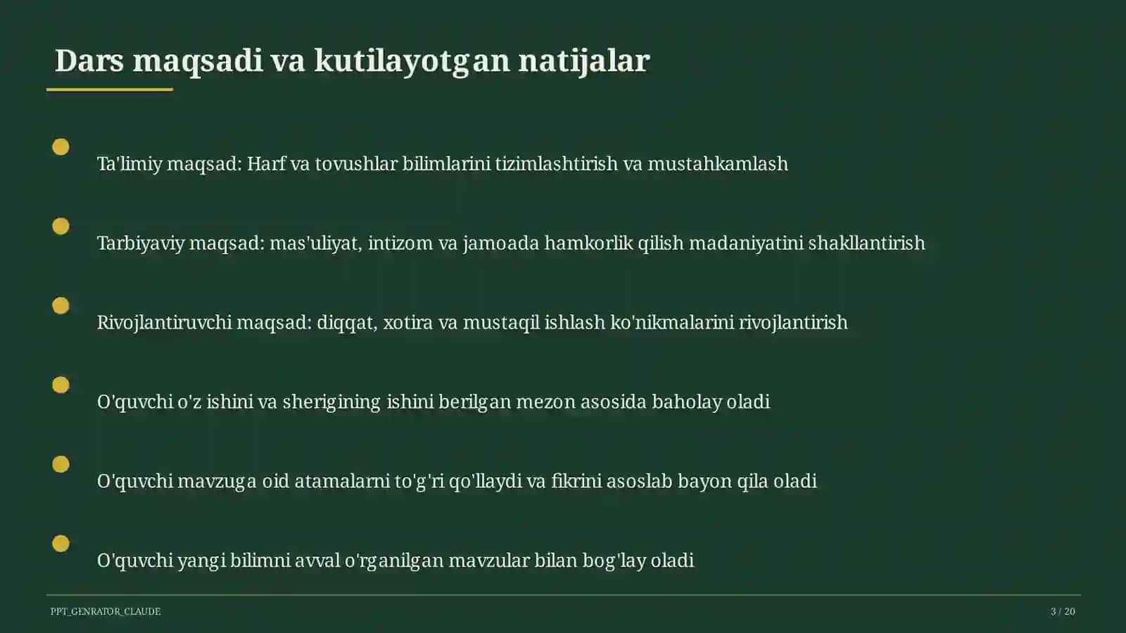 Harf va tovushlar (1-sinf) 3