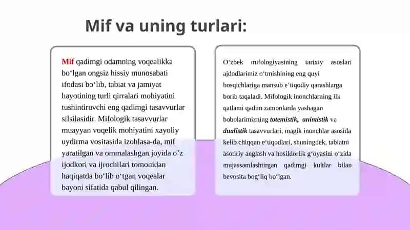 Mifning turlari 3