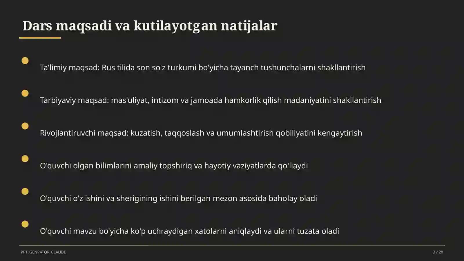 Rus tilida son so'z turkumi (6-sinf) 3