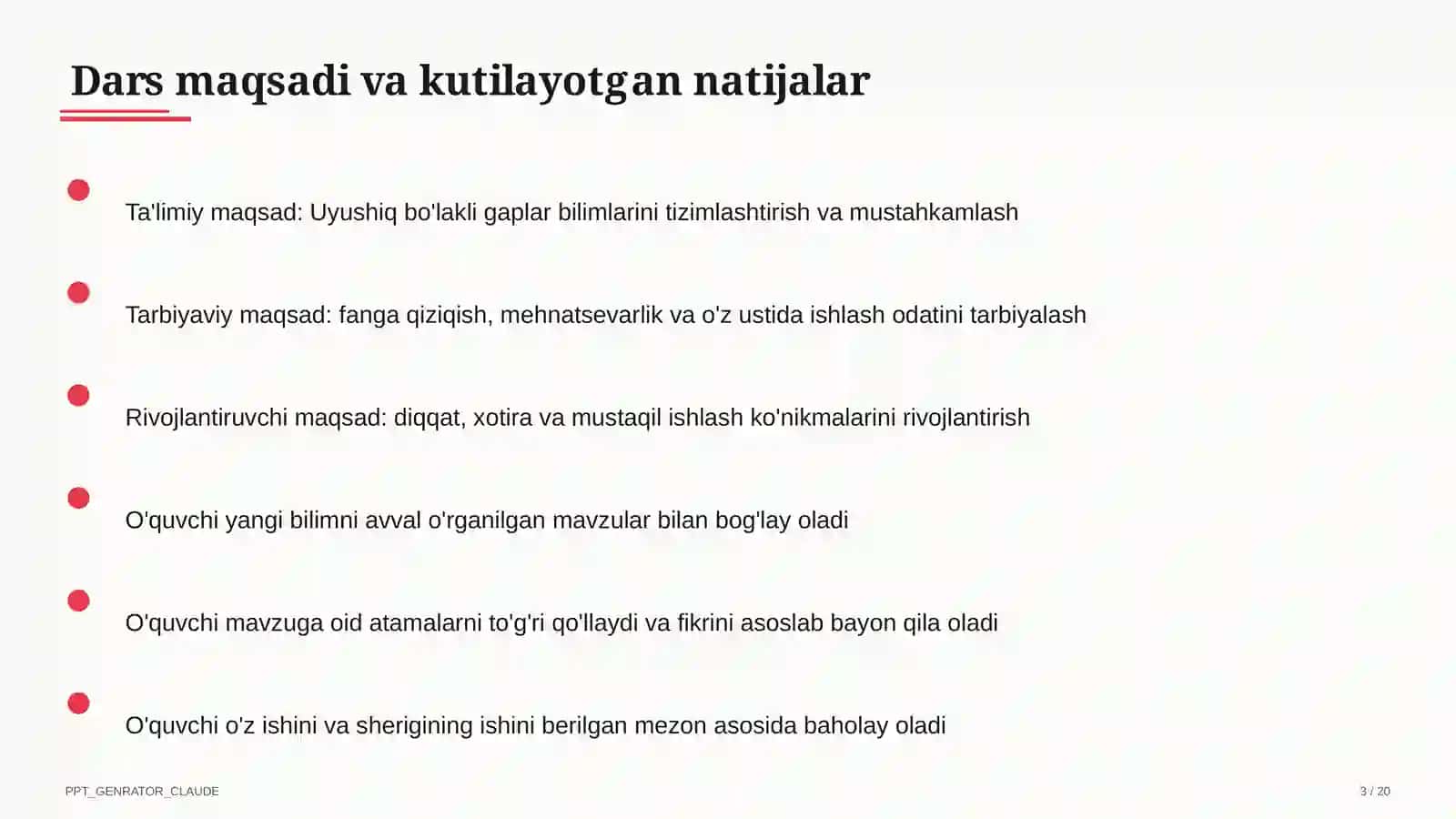 Uyushiq bo'lakli gaplar (4-sinf) 3