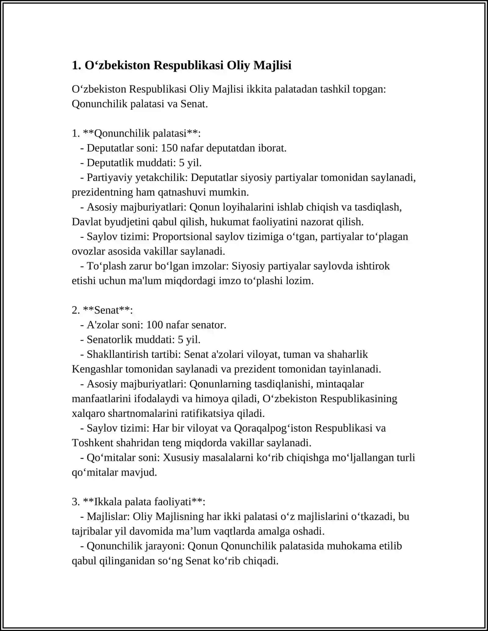 O‘ZBEKISTONDA PARLAMENT TIZIMI VA UNDAGI ISLOHOTLAR 3