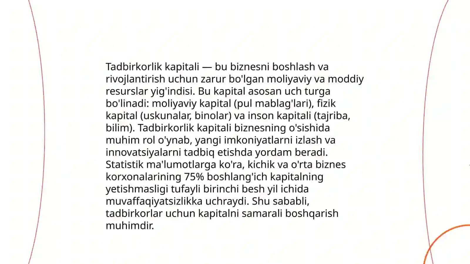 Tadbirkorlik kapitali va moliya manbalari 3