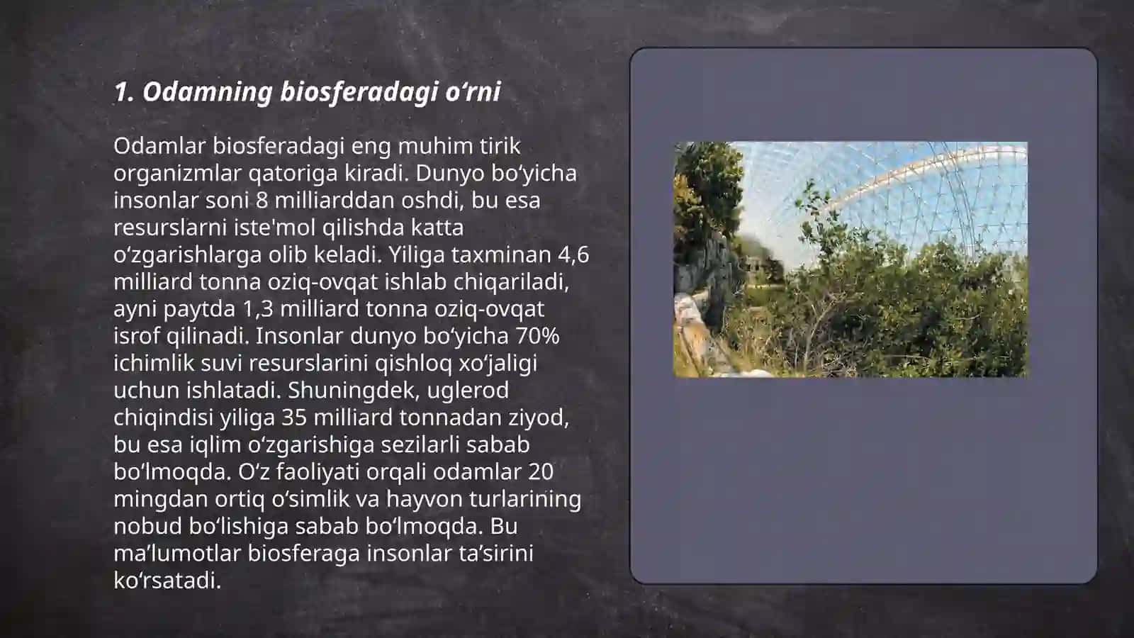 Odam va biosfera, odam ekologiyasi 3