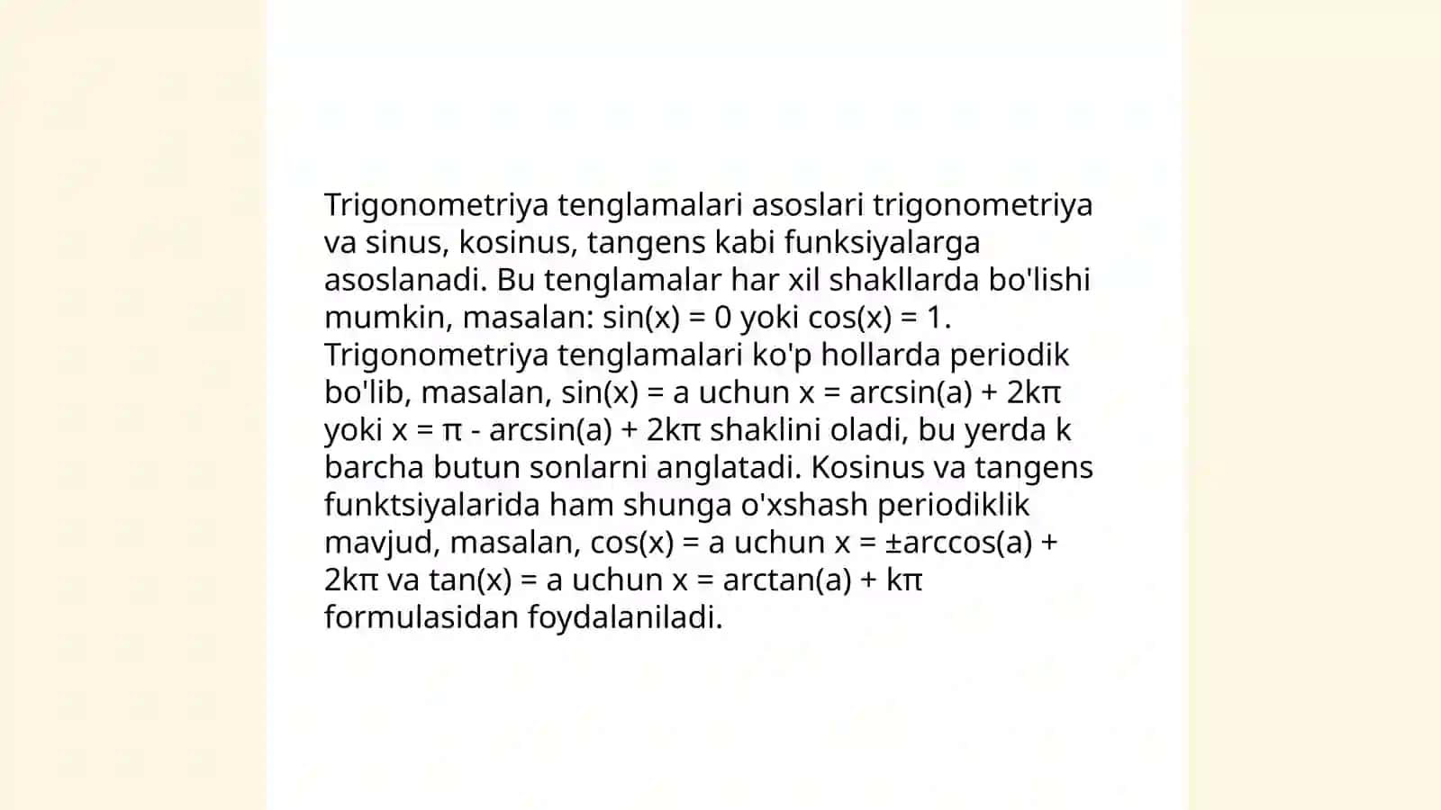 Trigonometriya Tenglamalarni Òqitish Metodikasi 3