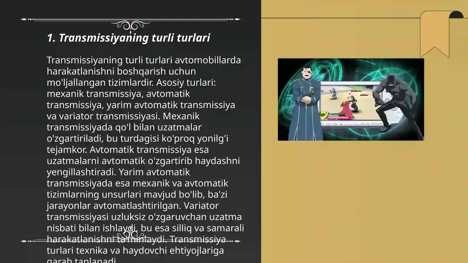Transmissiyaning yiğma birliklari 3