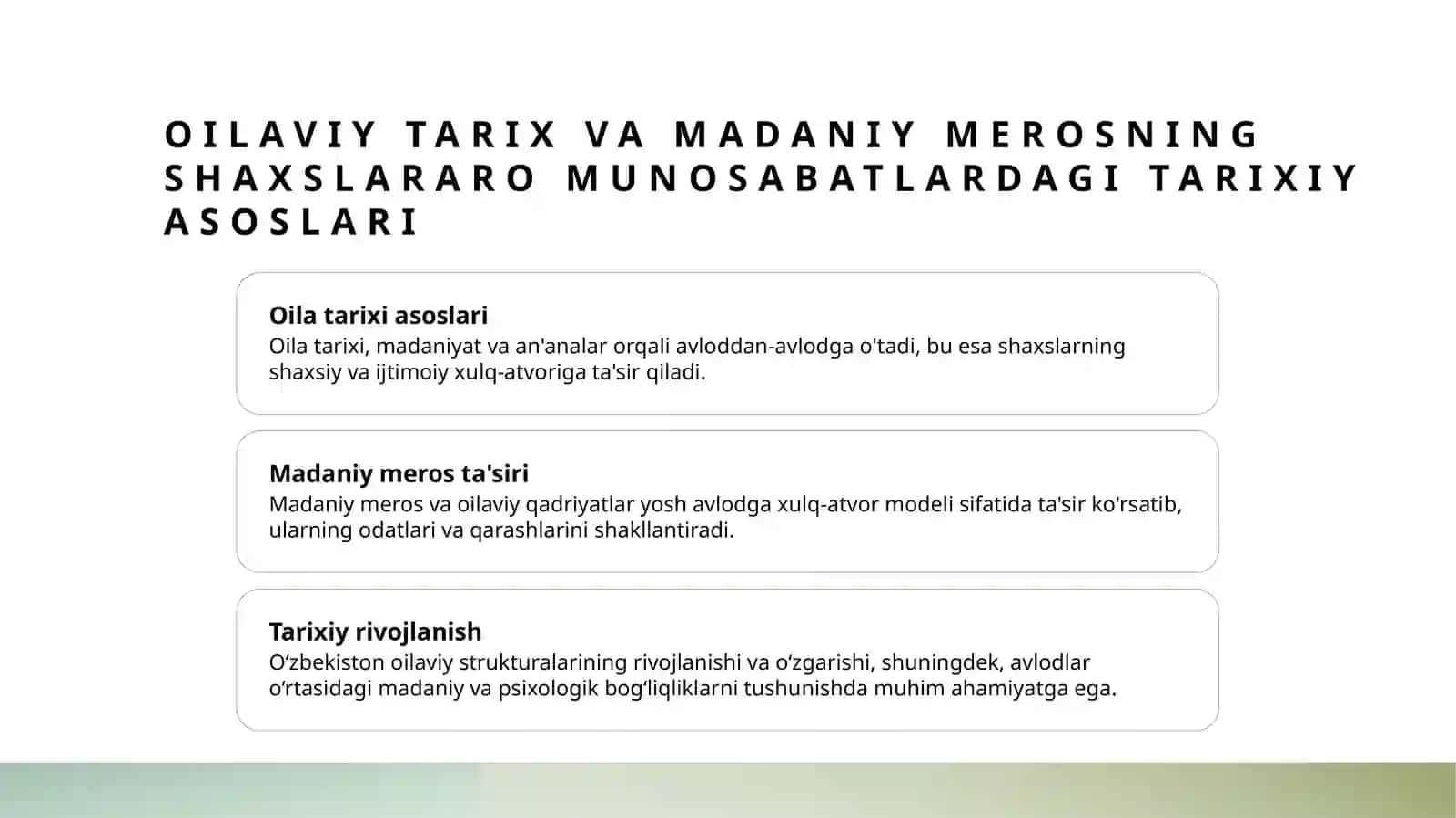 Oilaviy tarix uzaro munosabatlarda xulq atvorlarning utish mexanizmi sifatida 3