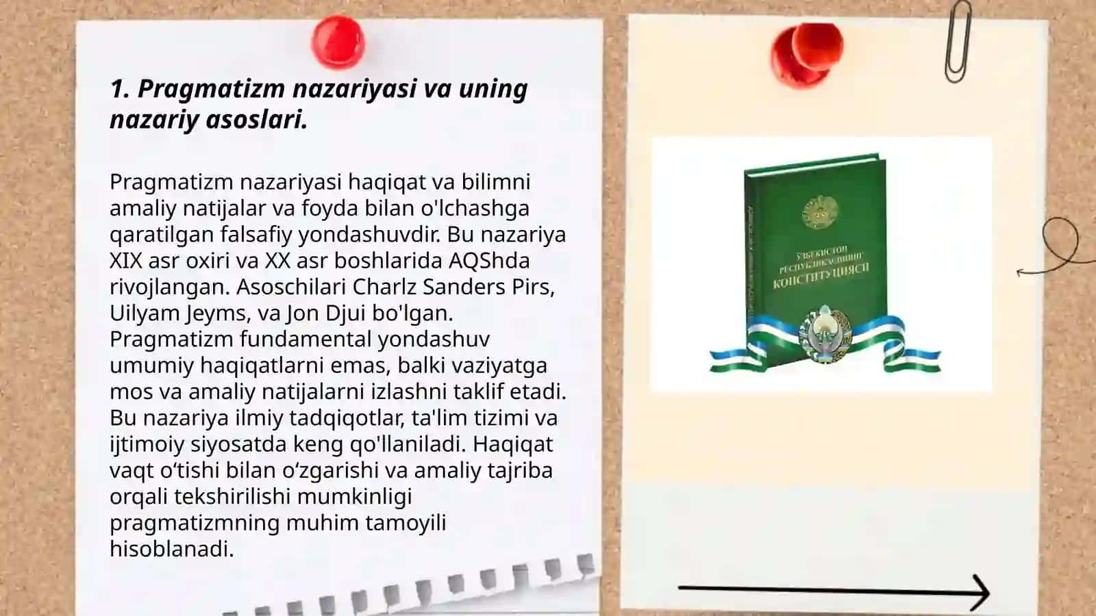 Pragmatizm. Inson faoliyatini tartibga solishning ahamiyati 3