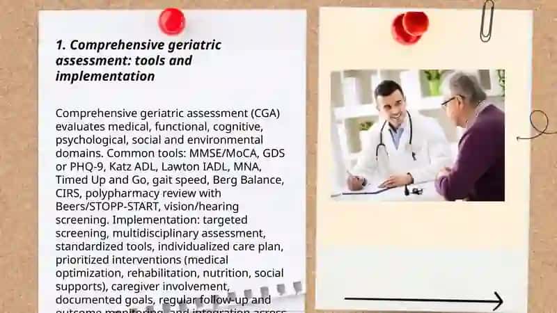 Comprehensive geriatric assessment: tools and implementation 3
