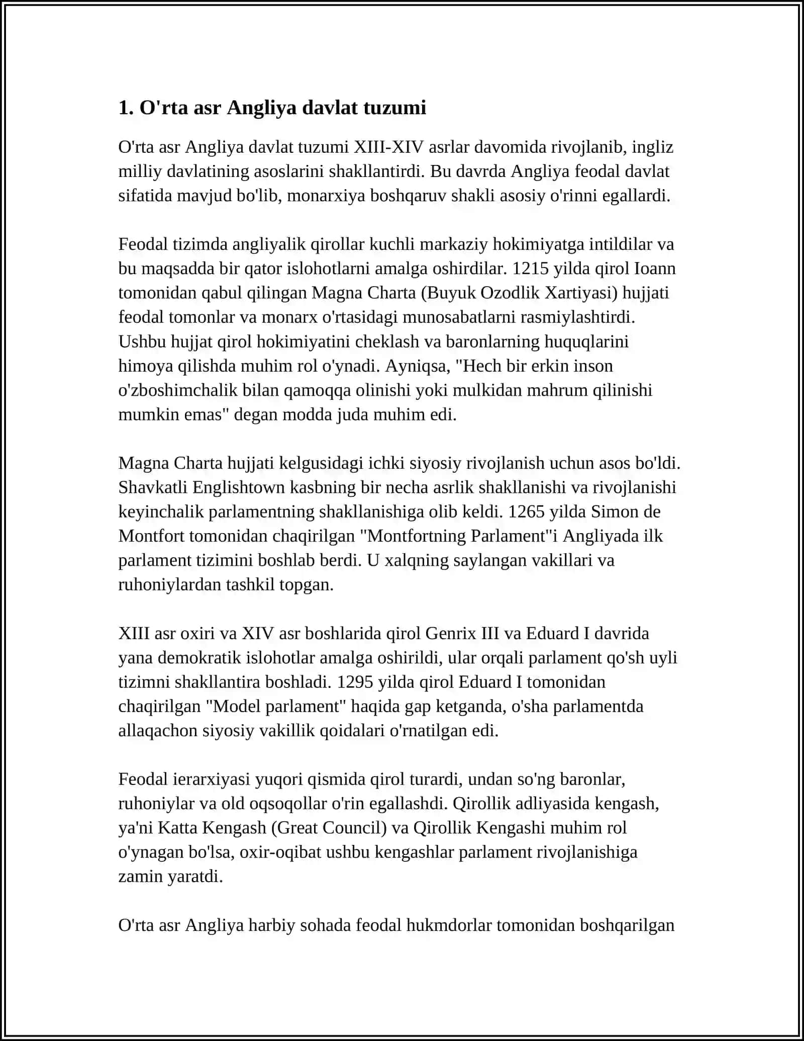 O’RTA ASR ANGLIYA DAVLATI VA HUQUQI 3