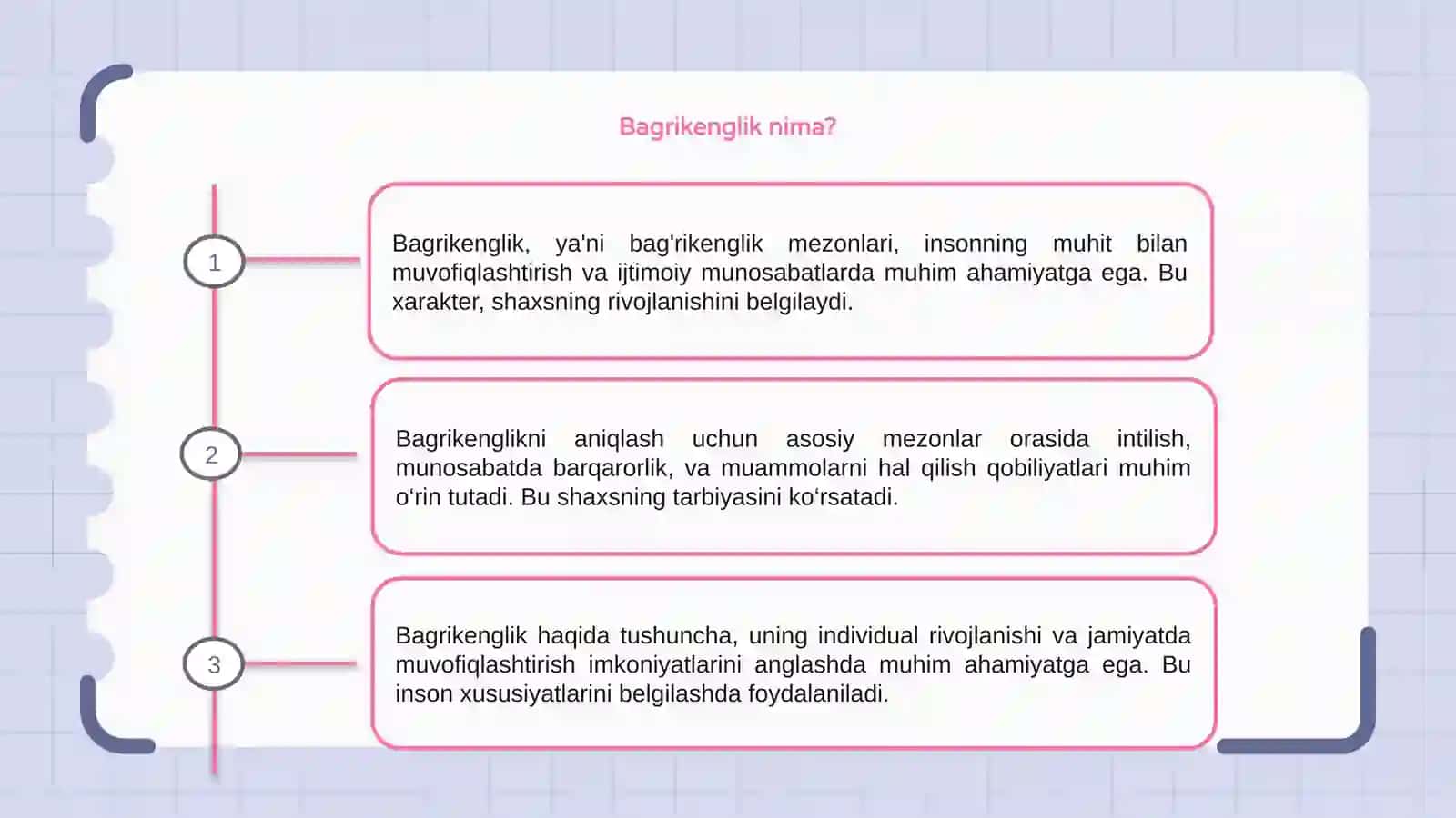 Bagrikenglikning asosiy mezonlari 3