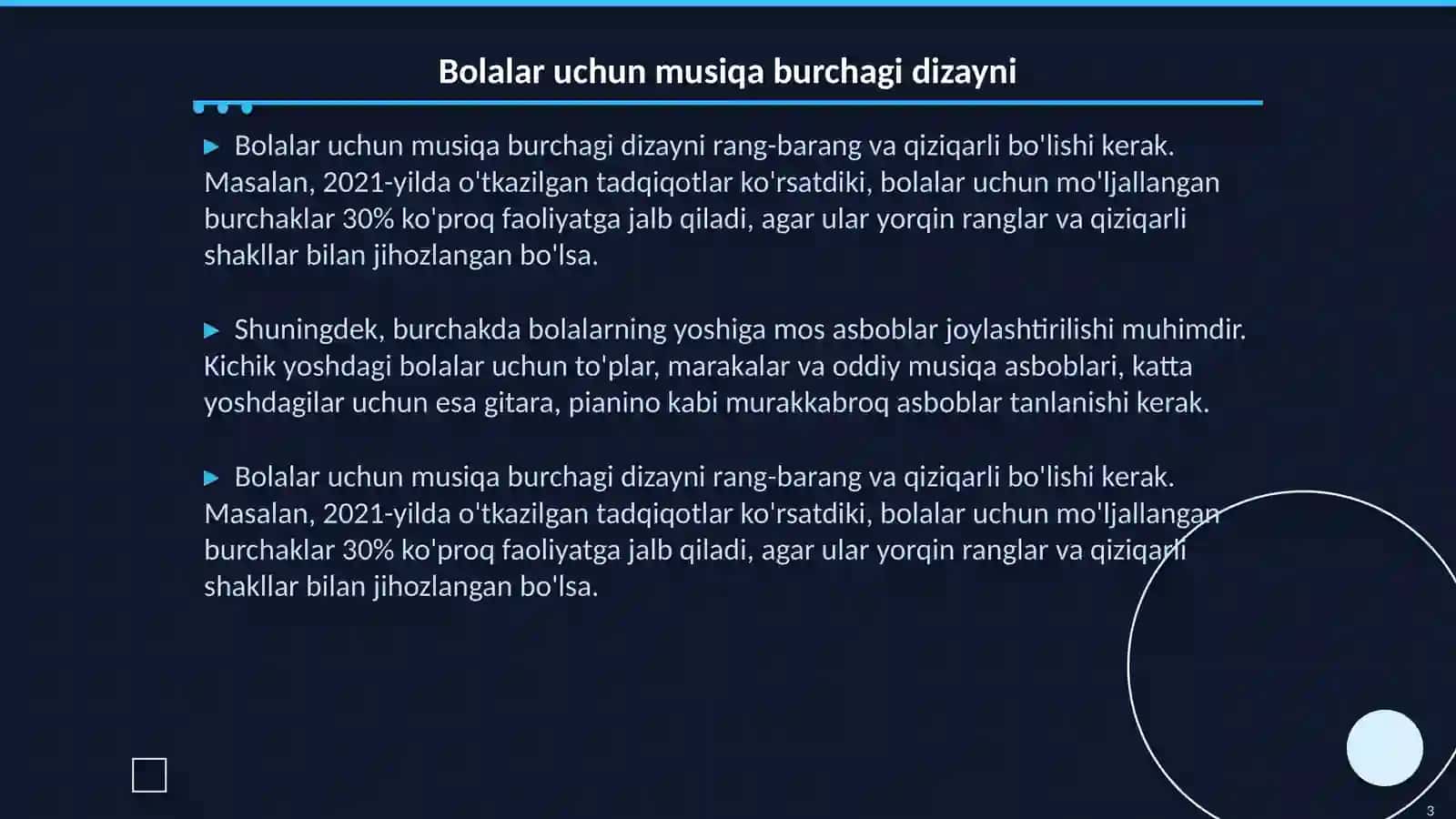 Bolalar uchun musiqa burchagi dizayni 3